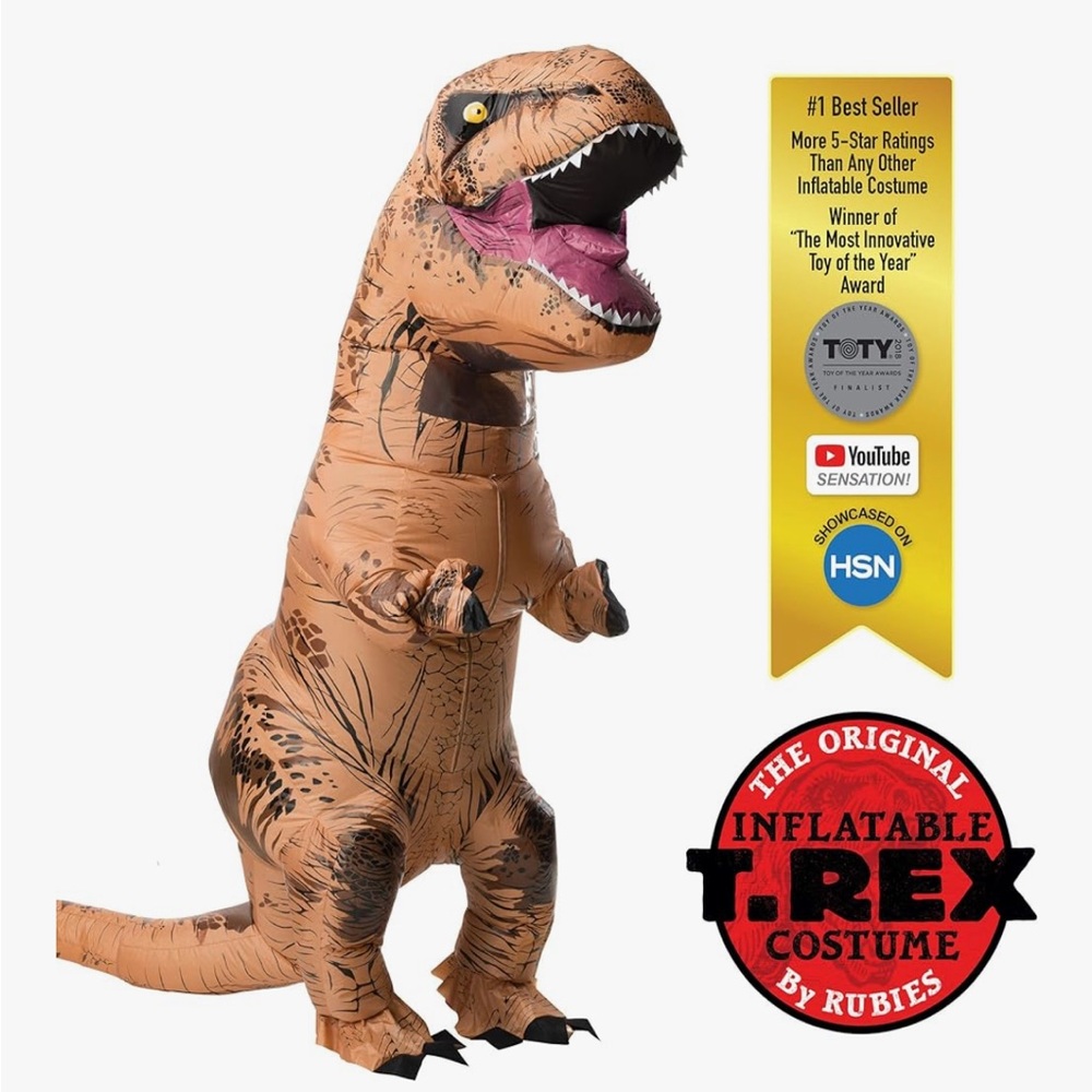 RUBIE’S adult size Inflatable T-Rex Costume